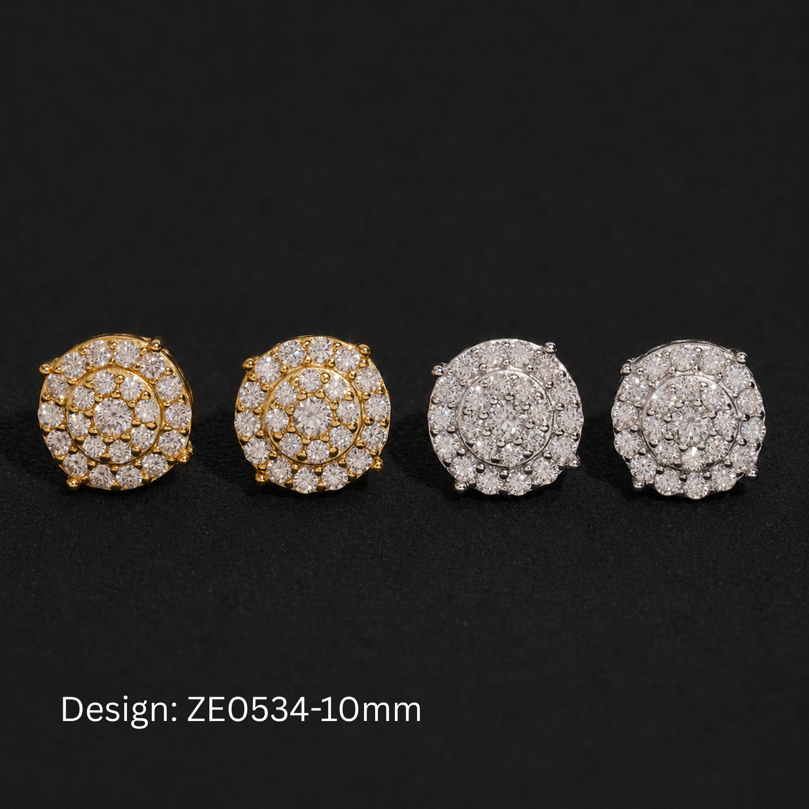 GRA Certified VVS Moissanite Stud Earrings 925 Sterling Silver Pass Diamond Test