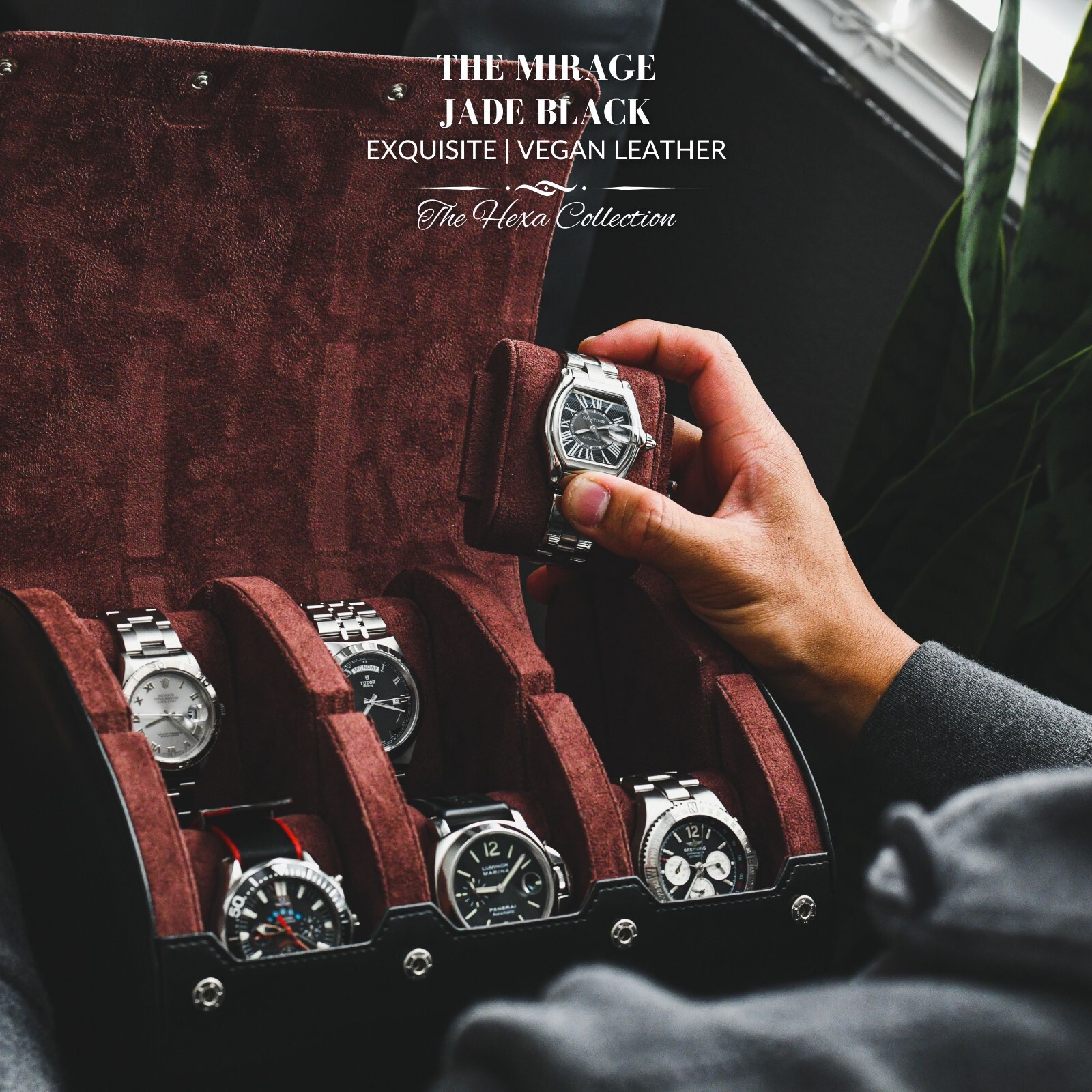 Watch Travel Case For Men – Mirage Watch Roll Leather (VARIATIONS) Best Gift