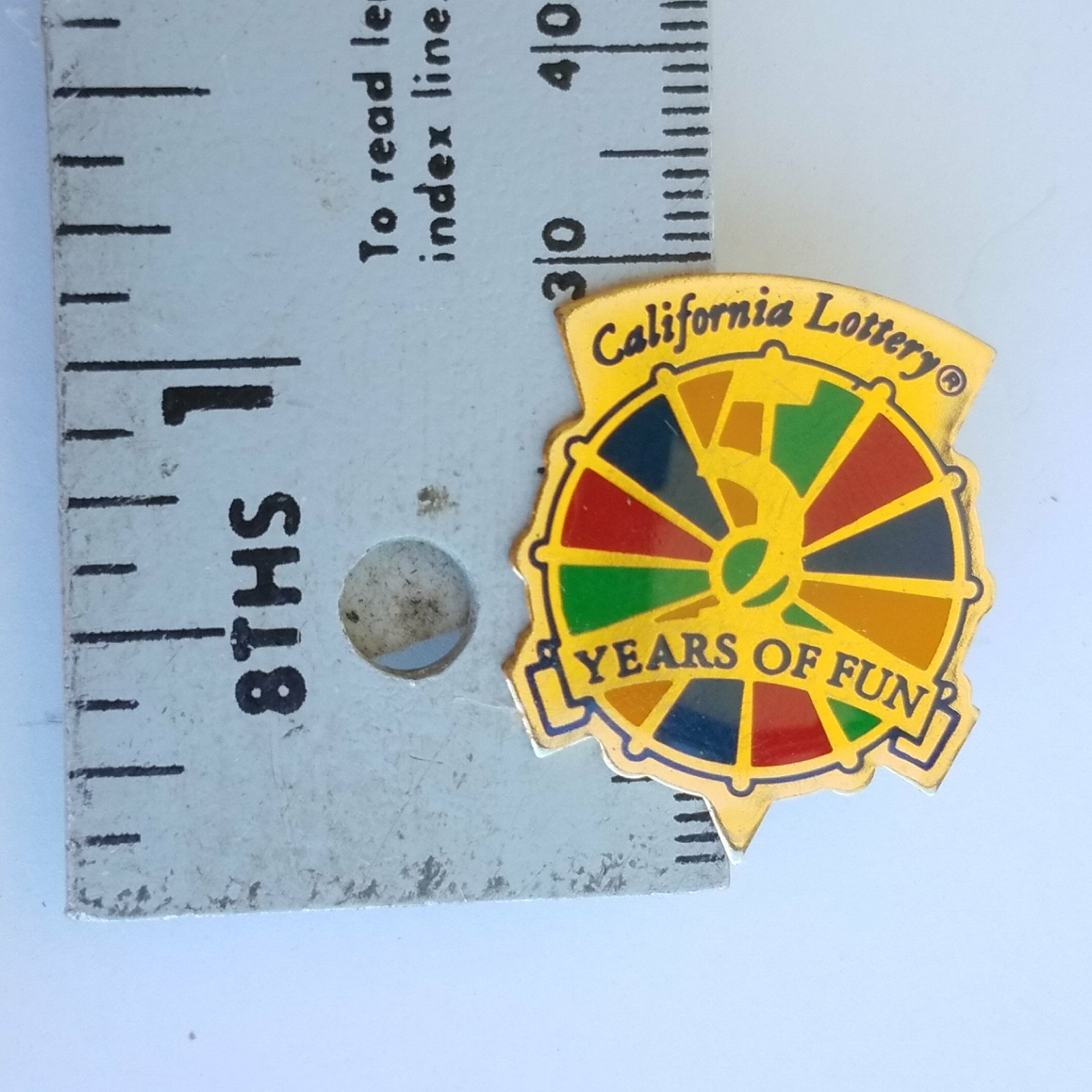 California 5 Years Of Fun Lapel Pin