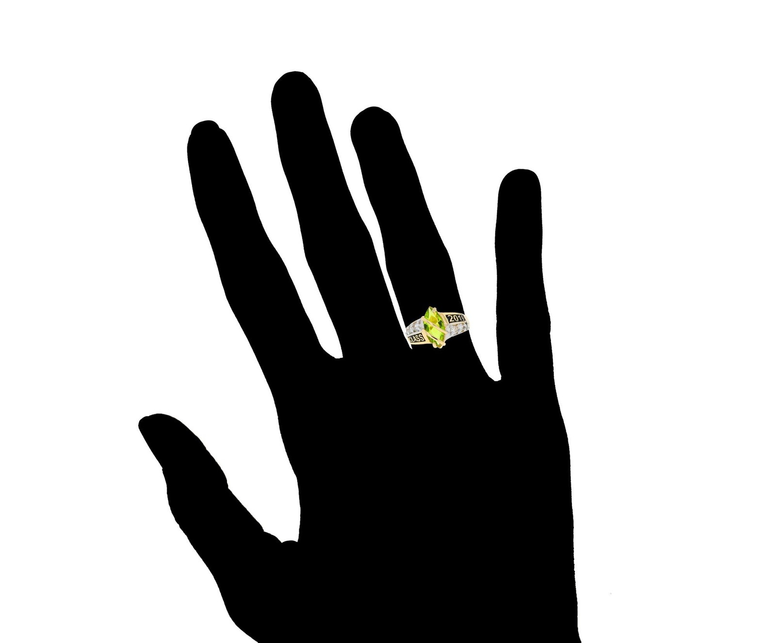 10k or 14k Yellow Gold Simulated Peridot August Birthstone 2026 Class Ring