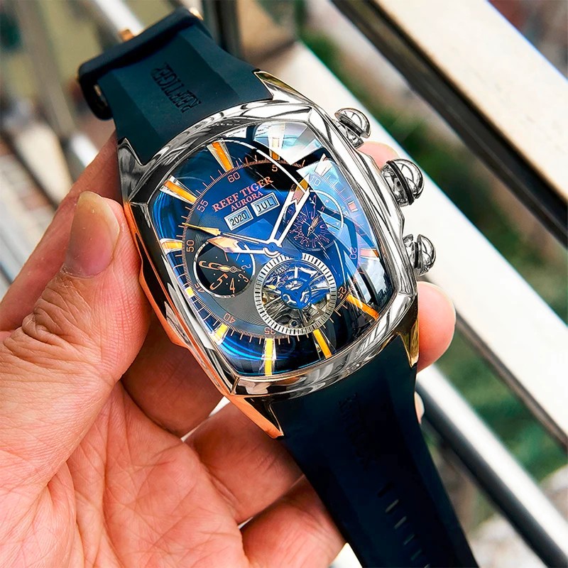 RGA3069 Automatic Tourbillon Watch Men 316L Stainless Steel