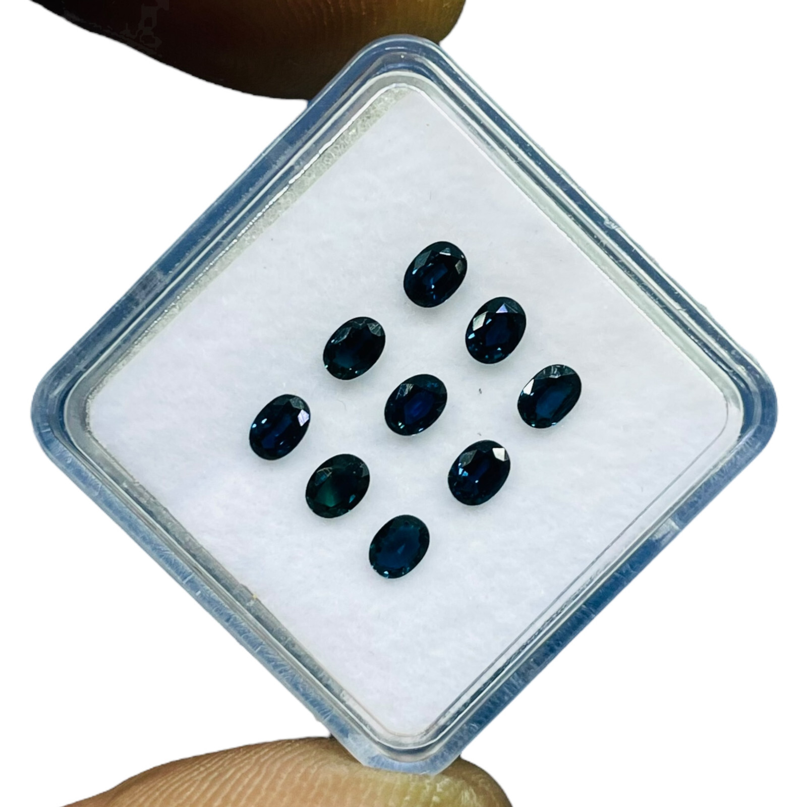 VVS 9 Pcs Natural Ceylon Blue Sapphire 3.5×2.5mm Oval Cut Loose Gemstones Lot