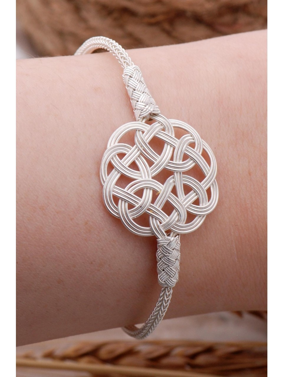 999 Silver Bracelet For WoMen, Hand Braided Bracelet, Oxidized Silver Bracelet