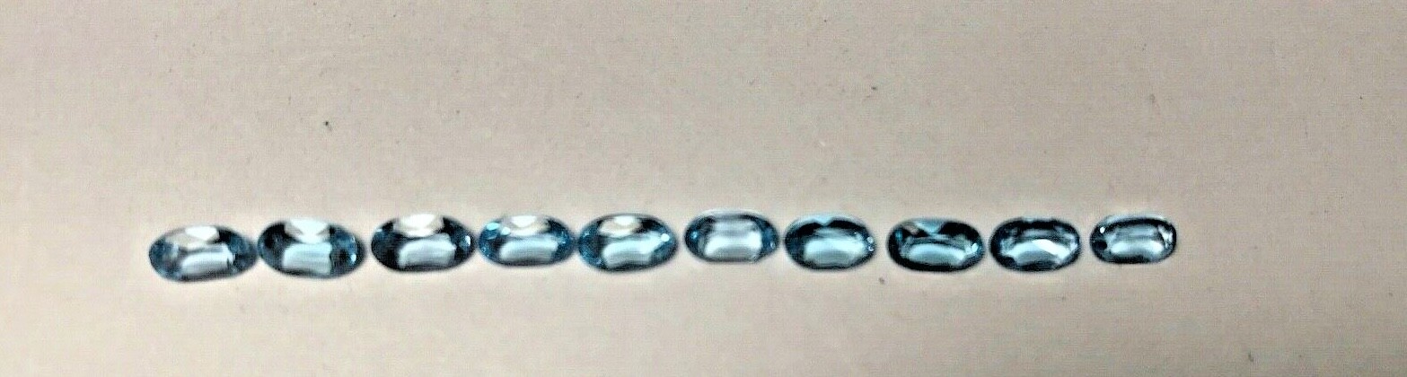 Wholesale Price 10 PCS Oval Faceted Cut Natural Blue Topaz 5/3 MM AMAZING PRICE!