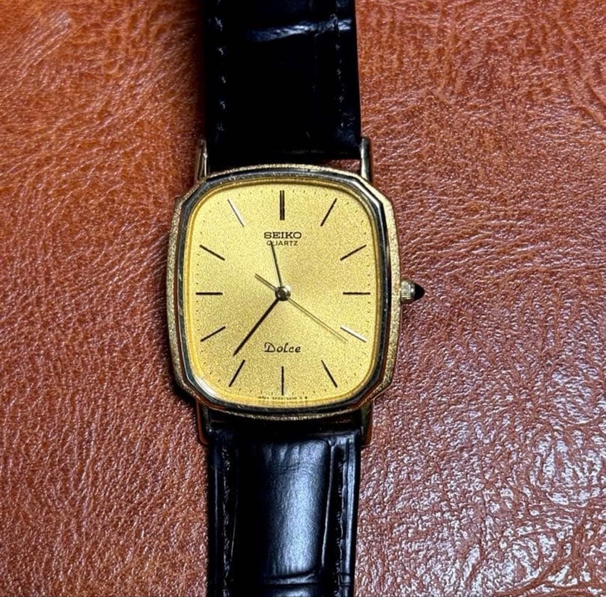 SEIKO DOLCE 6030-5550 Square Quartz Vintage 1982 Men’s 28mm From Japan
