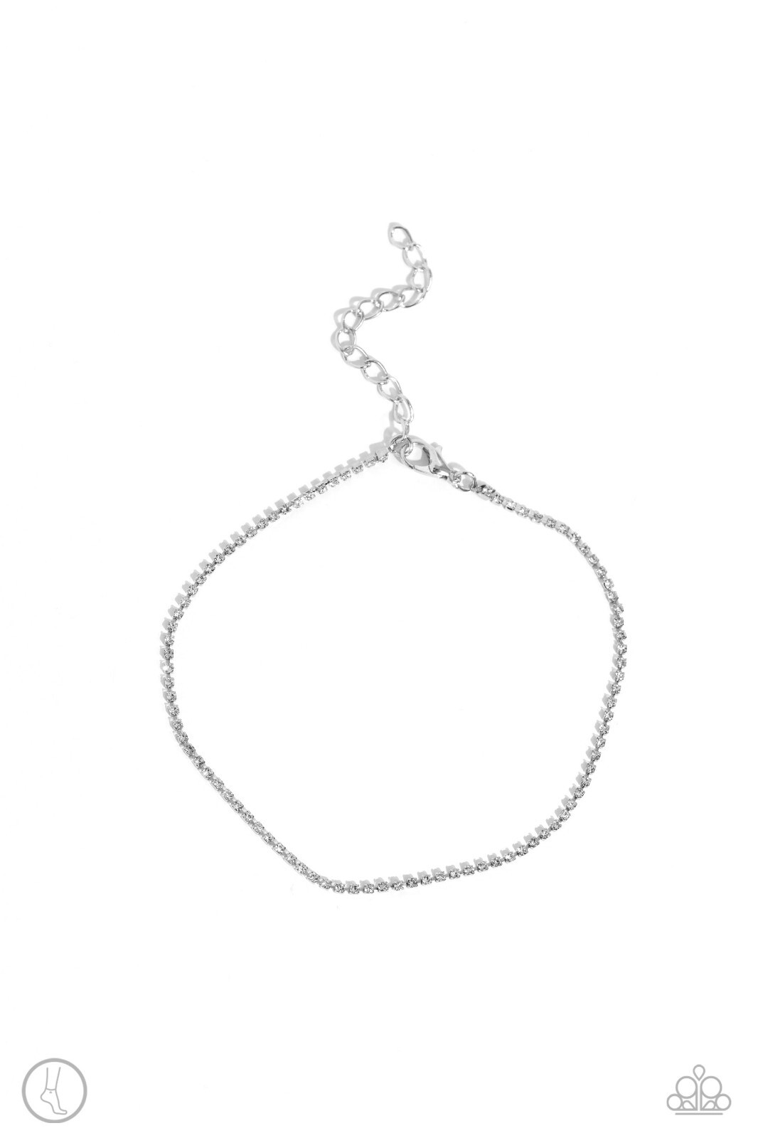🩷 Paparazzi: Blinding Basic ~ White Anklet