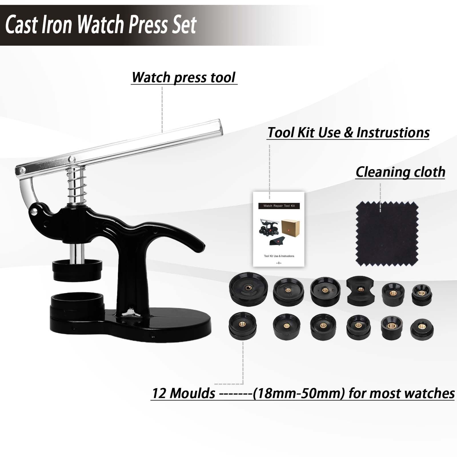 Professional Watch Repair Kit – Battery Replacement, Link Removal, Case Opener &