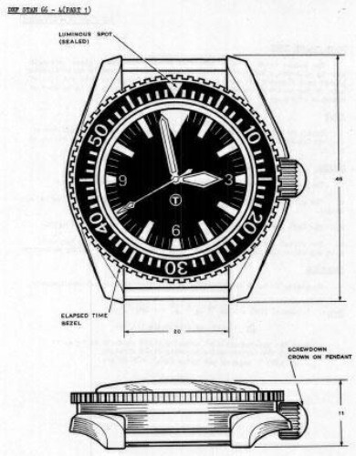 MWC 24 Jewel Classic 1982 Pattern Retro Divers Watch + Sapphire Crystal -No Date