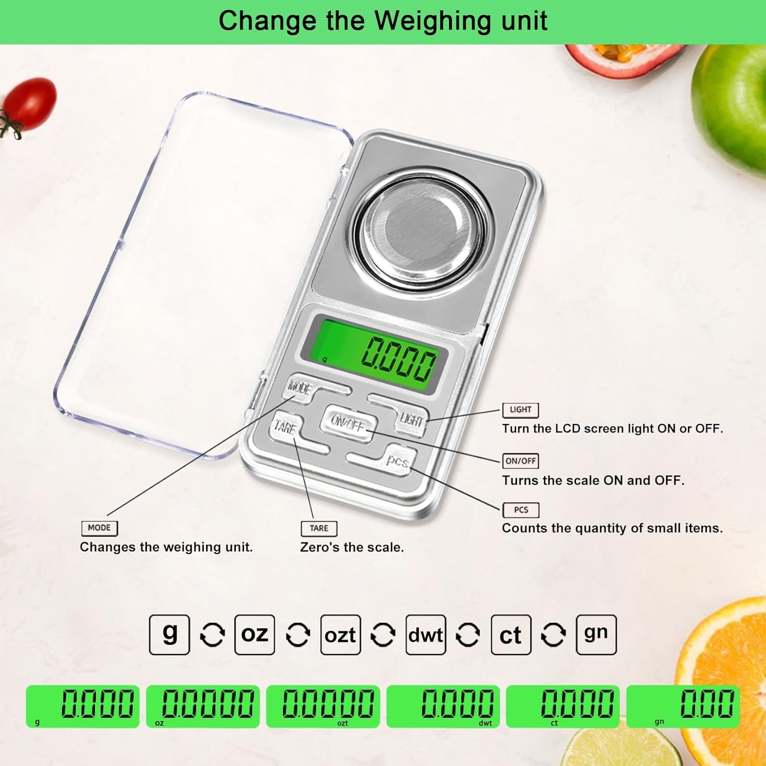 Digital Milligram Scale 50g x 0.001g High Precision Jewelry Gold Powder mg Scale