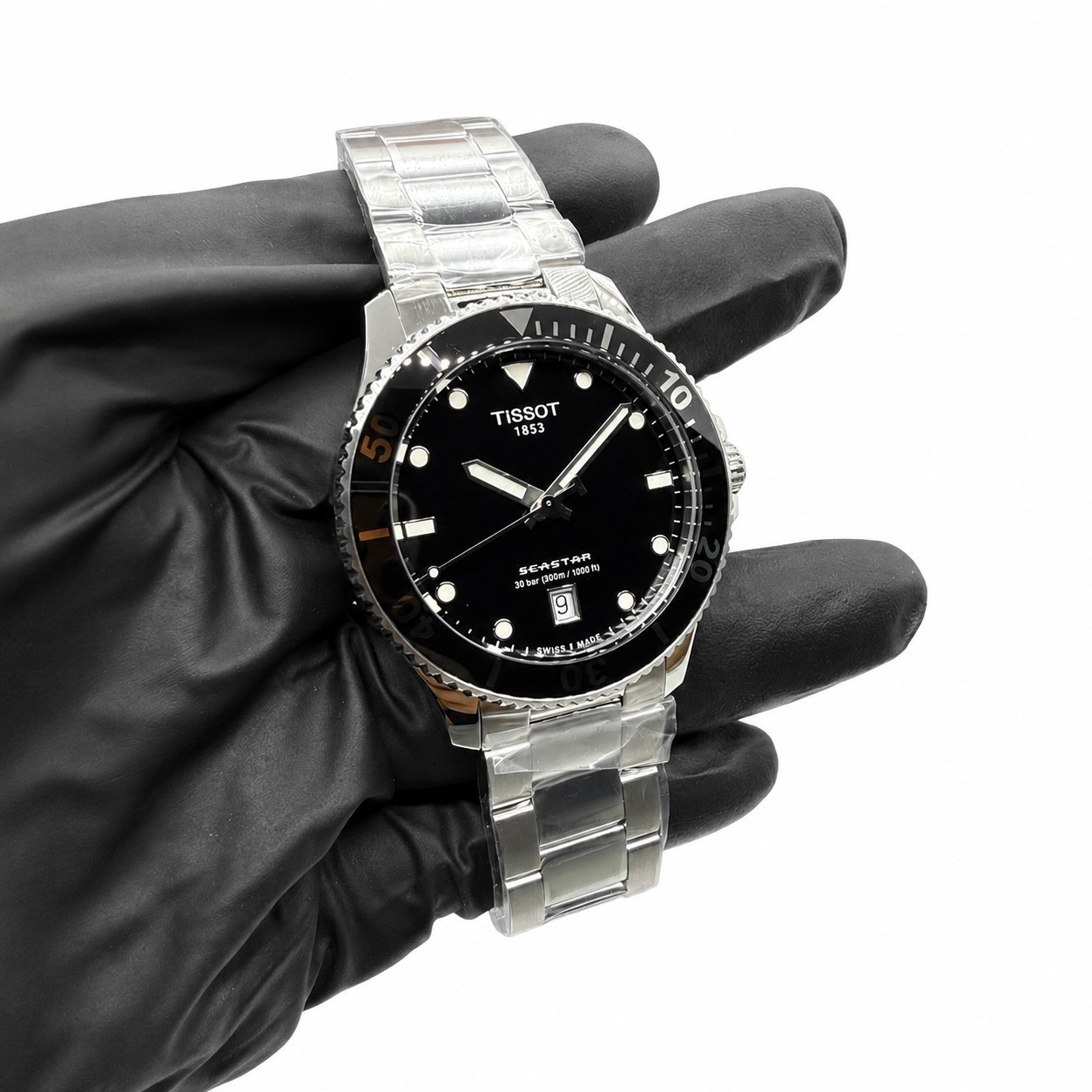 Tissot Seastar 1000 Black Stainless Steel Men’s Watch 40mm-T120.410.11.051.00…