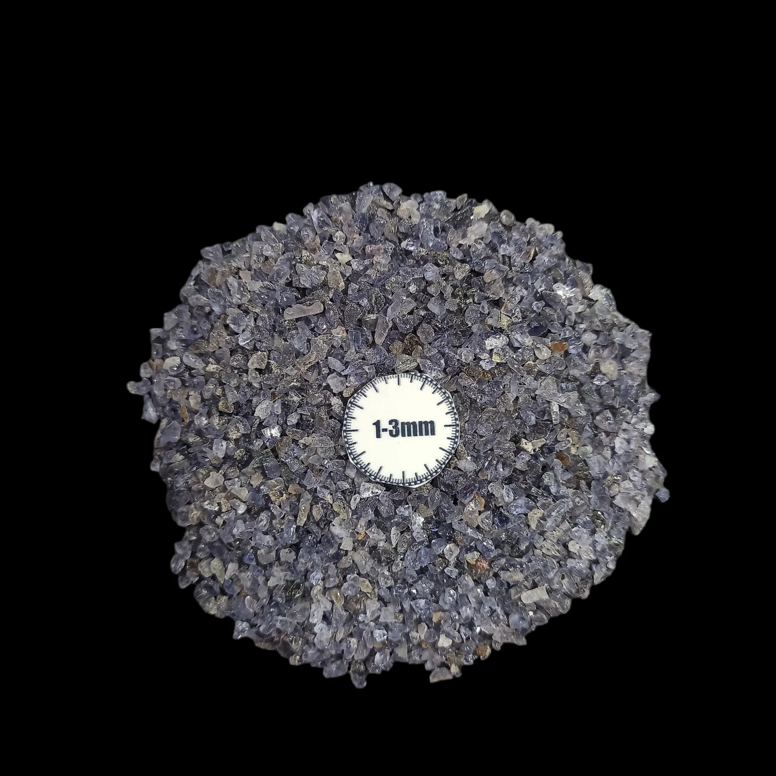 Iolite 1-3mm Gemstone Granules for Craft Bottles Inlay
