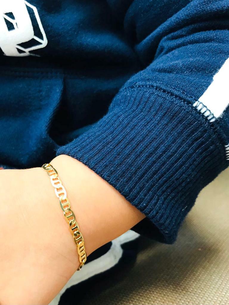 Pulsera Para Niños/Papa/Mama en Oro Laminado 14K Mariner Link,Families Bracelet