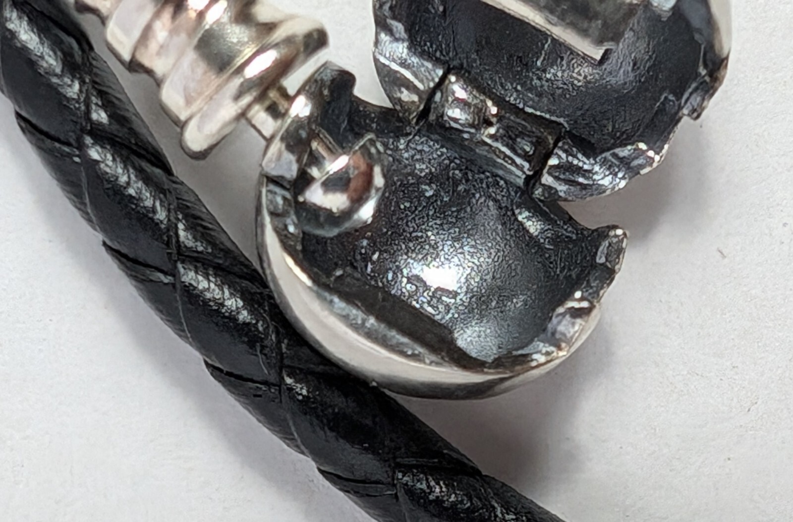 Authentic Pandora Leather Woven Black Double Bracelet, #590745CBK
