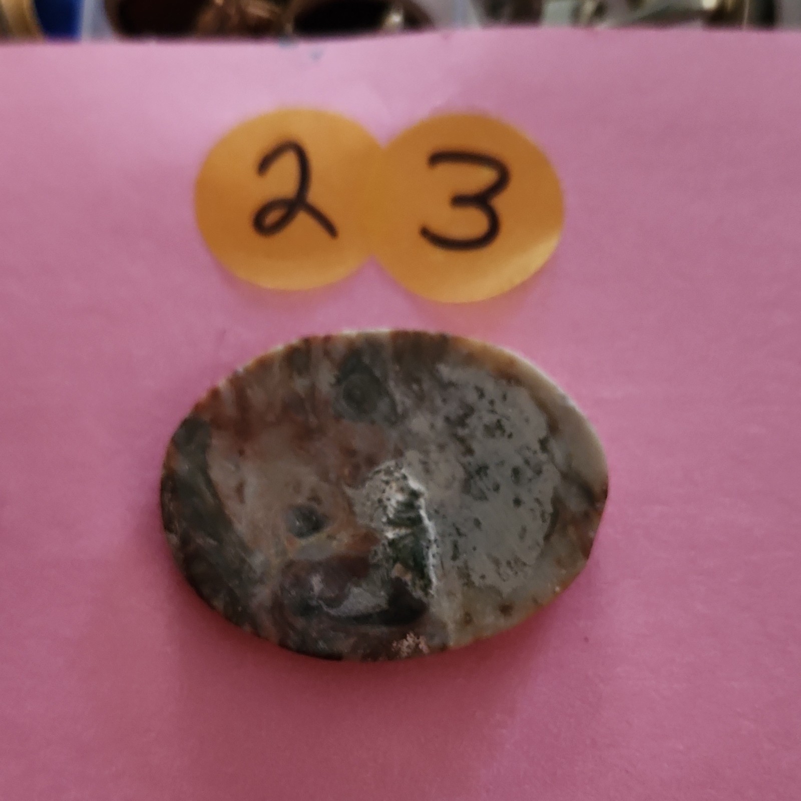 Polished Oval Jasper Cabochon Loose Gemstone Opaque Brown Gray White 1pc