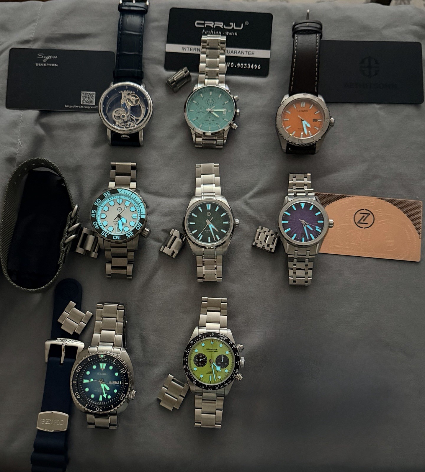 Watch Bundle (Seiko, Citizen, Zelos, Helm, Sugess, Aethelsohn, Earnshaw, Carju)