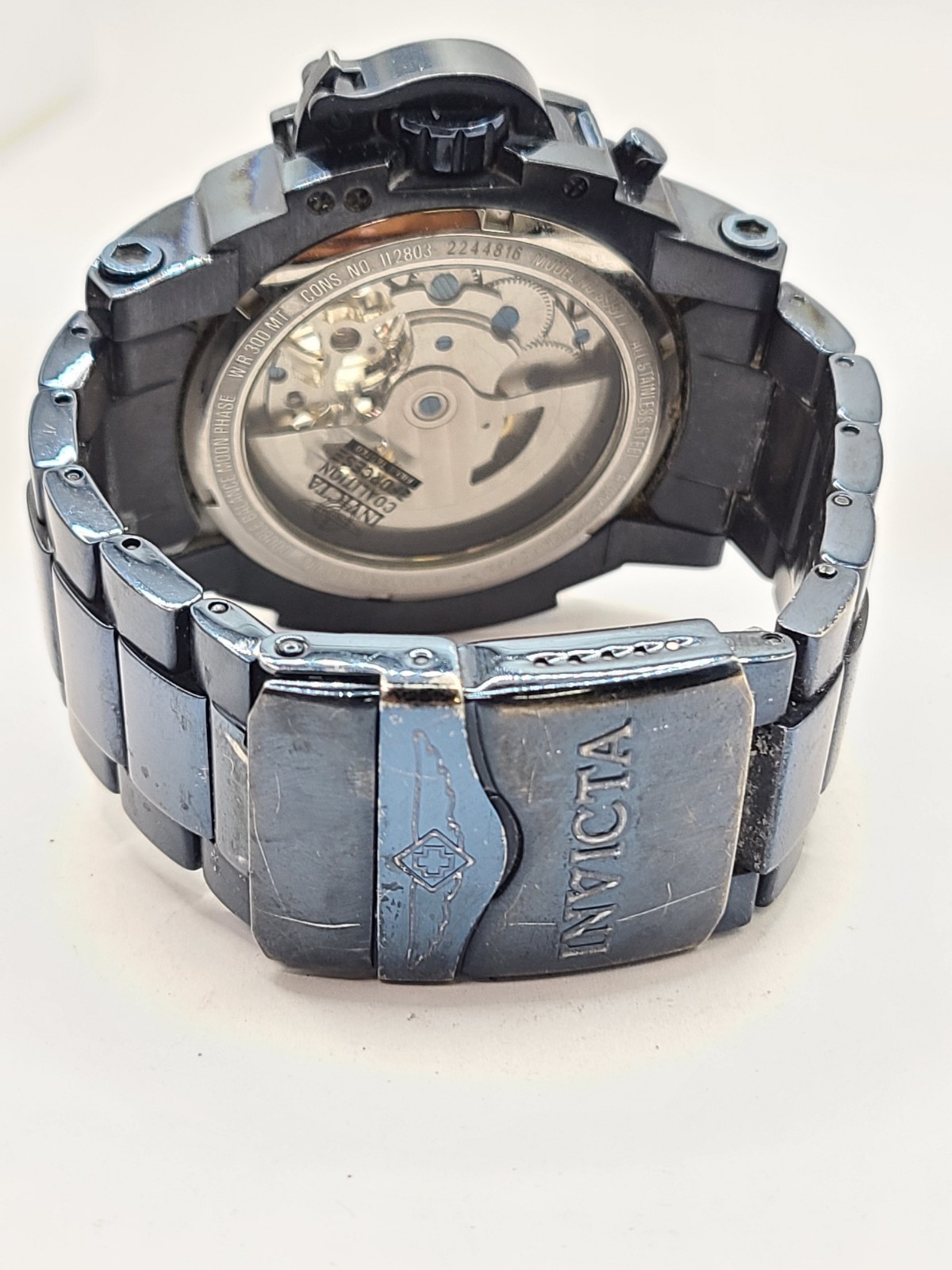 48mm Auto MOON PHASE | Blue Abalone Dial & Bracelet | MAN OF WAR Invicta Watch