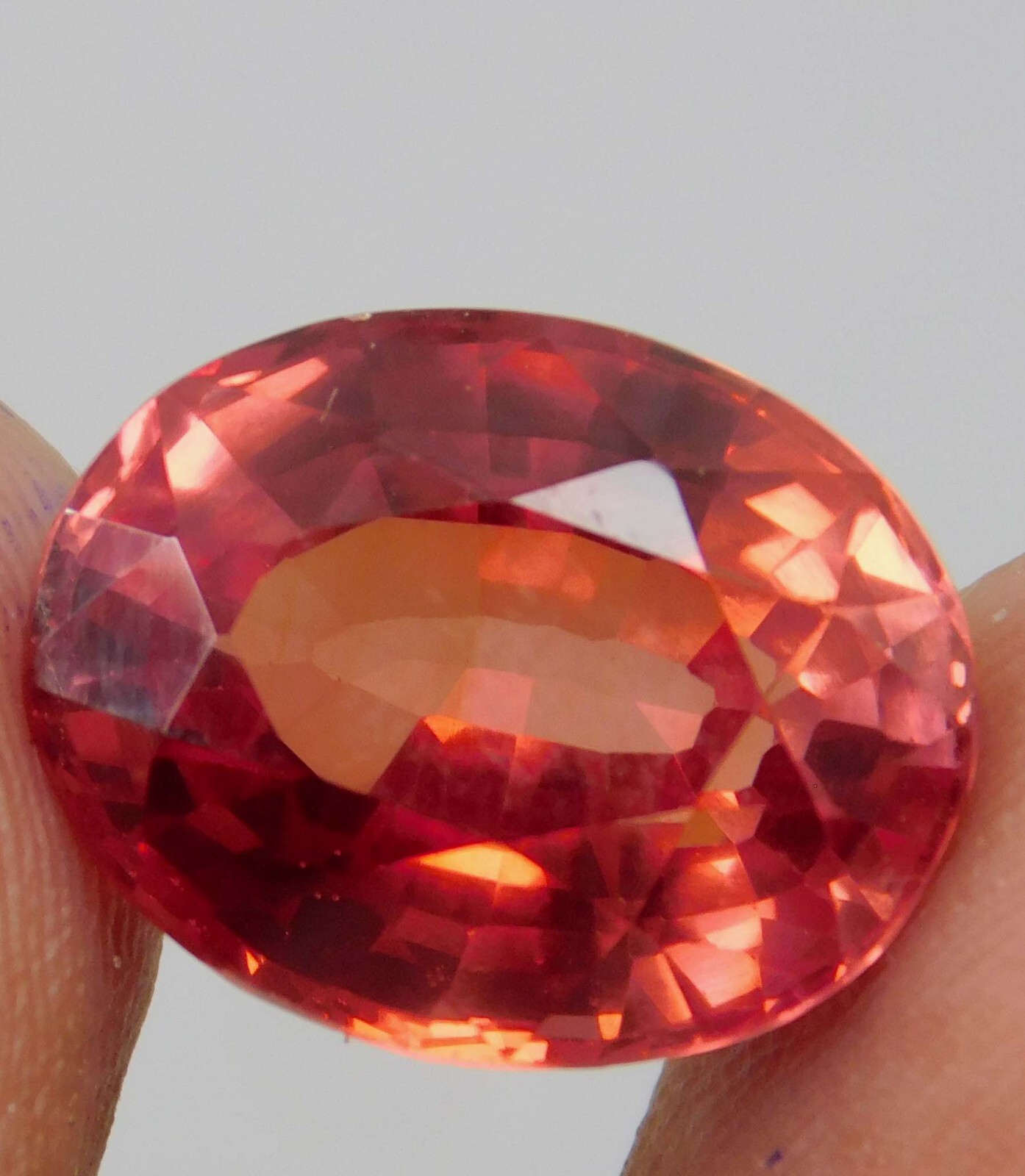 Padparadscha Sapphire Unheated Natural 12.70 Carat Certified Loose Gemstone