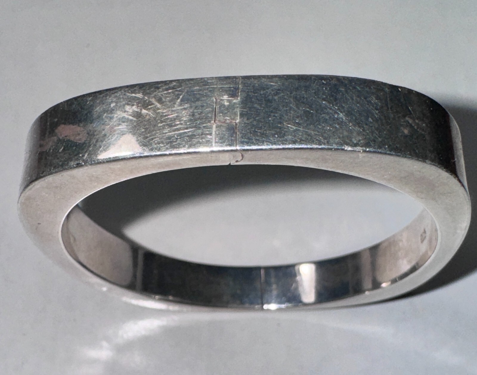 Cool Hollow Hinged 1/4-Inch-Wide Sterling Silver Bracelet, 25.8 Grams! SS-811