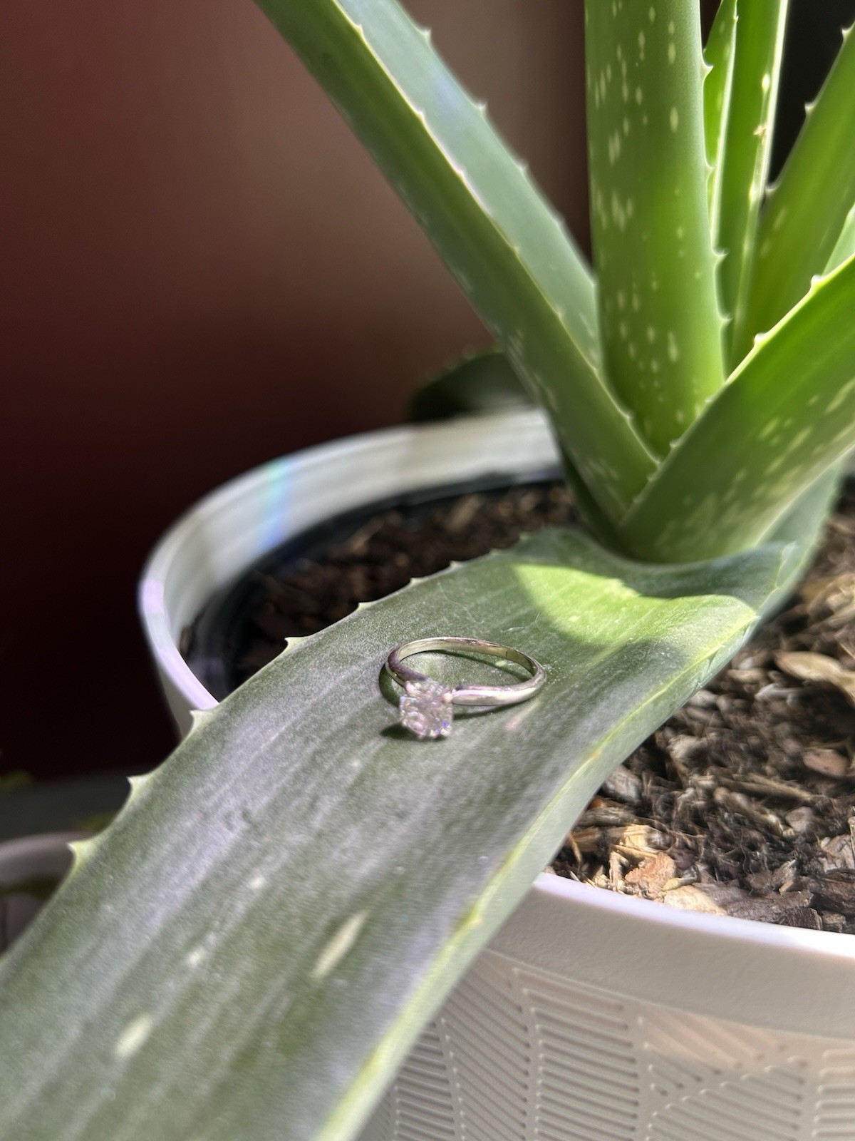 Engagement Wedding Ring Set – 1 Carat Solitaire Ring With Diamond Wedding Band