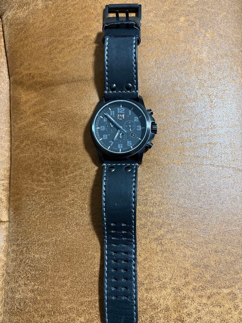 LUMINOX 1941 Field Atacama Chronograph Watch Black Leather Analog Vintage JP