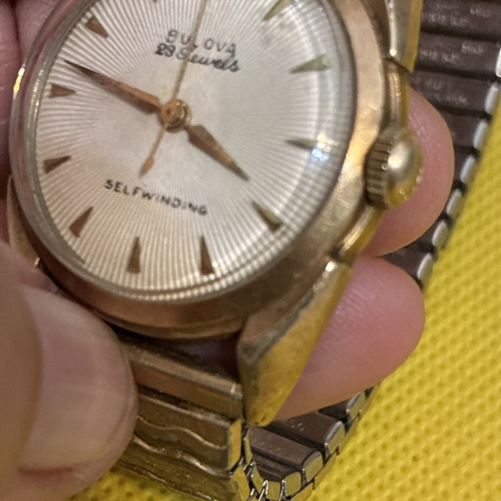 Vintage Bulova E933874 23 Jewels Self-winding Men’s Watch Sunburst 10K RGP