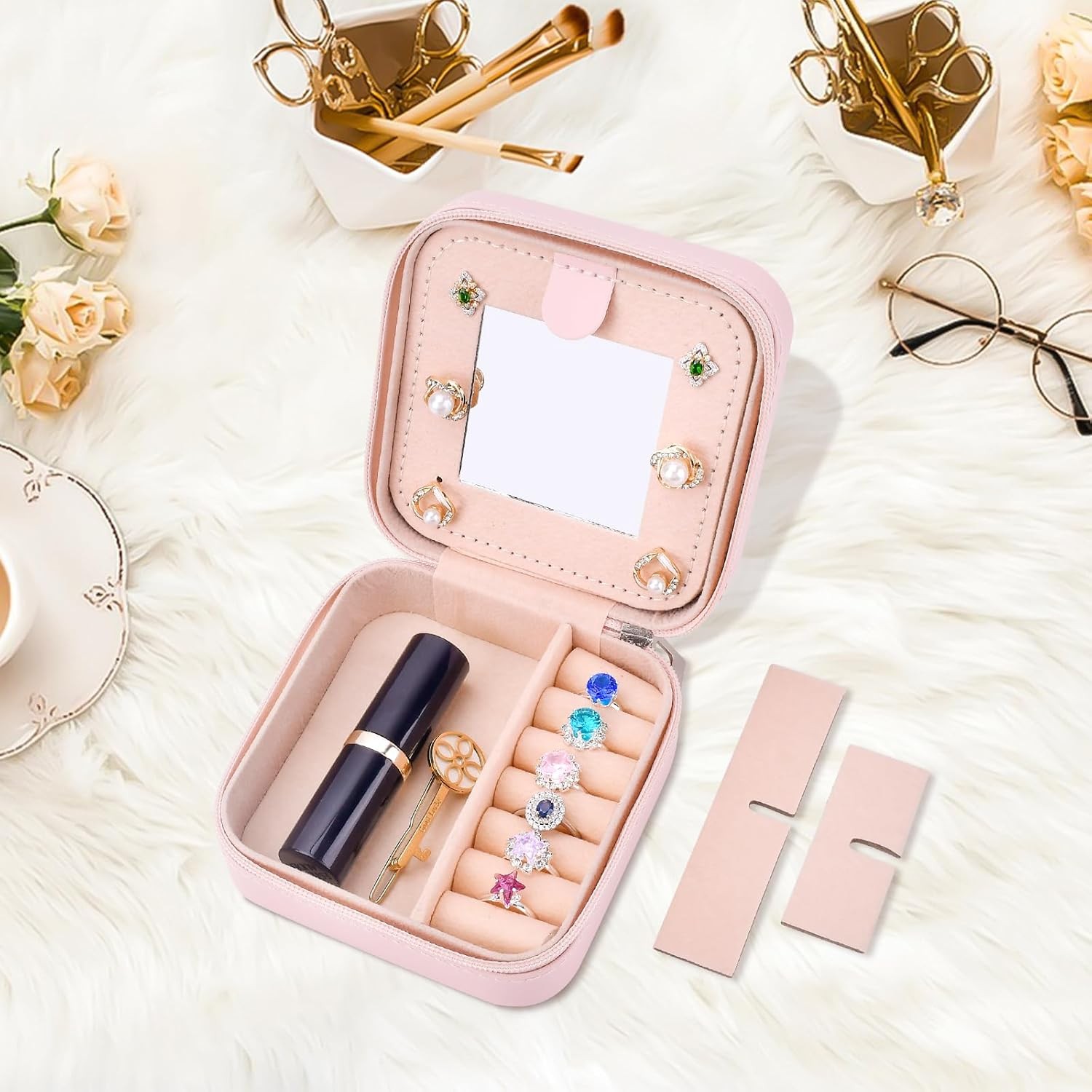 Travel Jewelry Case Box Organizer, Personalized Gifts for Women Wife Mom Aunt, M