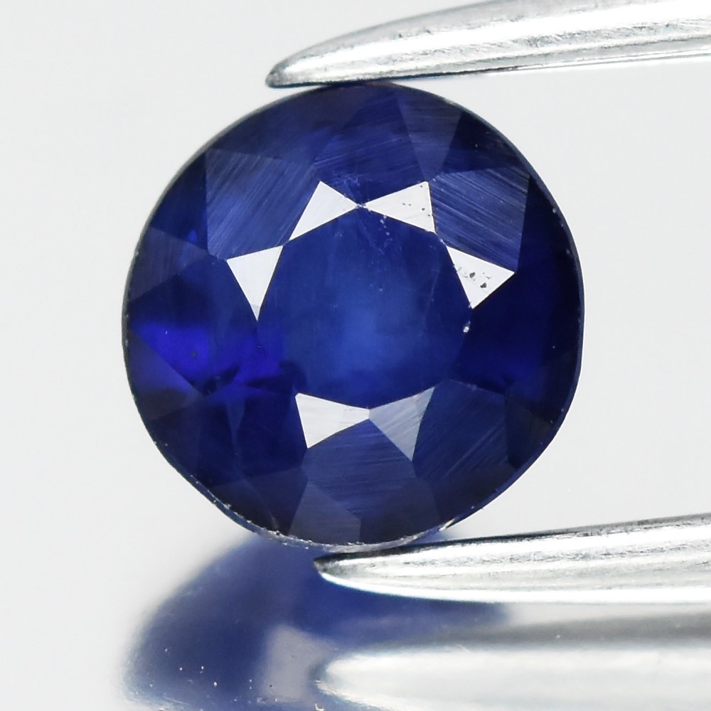 💎 0.71ct 5mm Round Blue Sapphire – Ceylon Gemstone