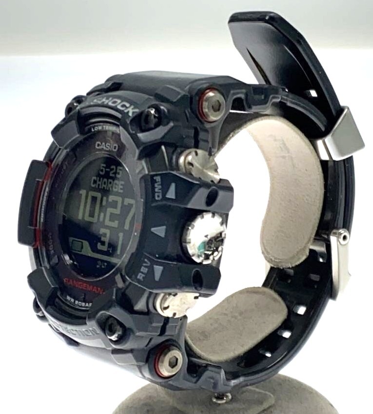 Casio G-Shock Rangeman GPR-B1000-1JR Solar GPS Digital Watch Black Resin Used