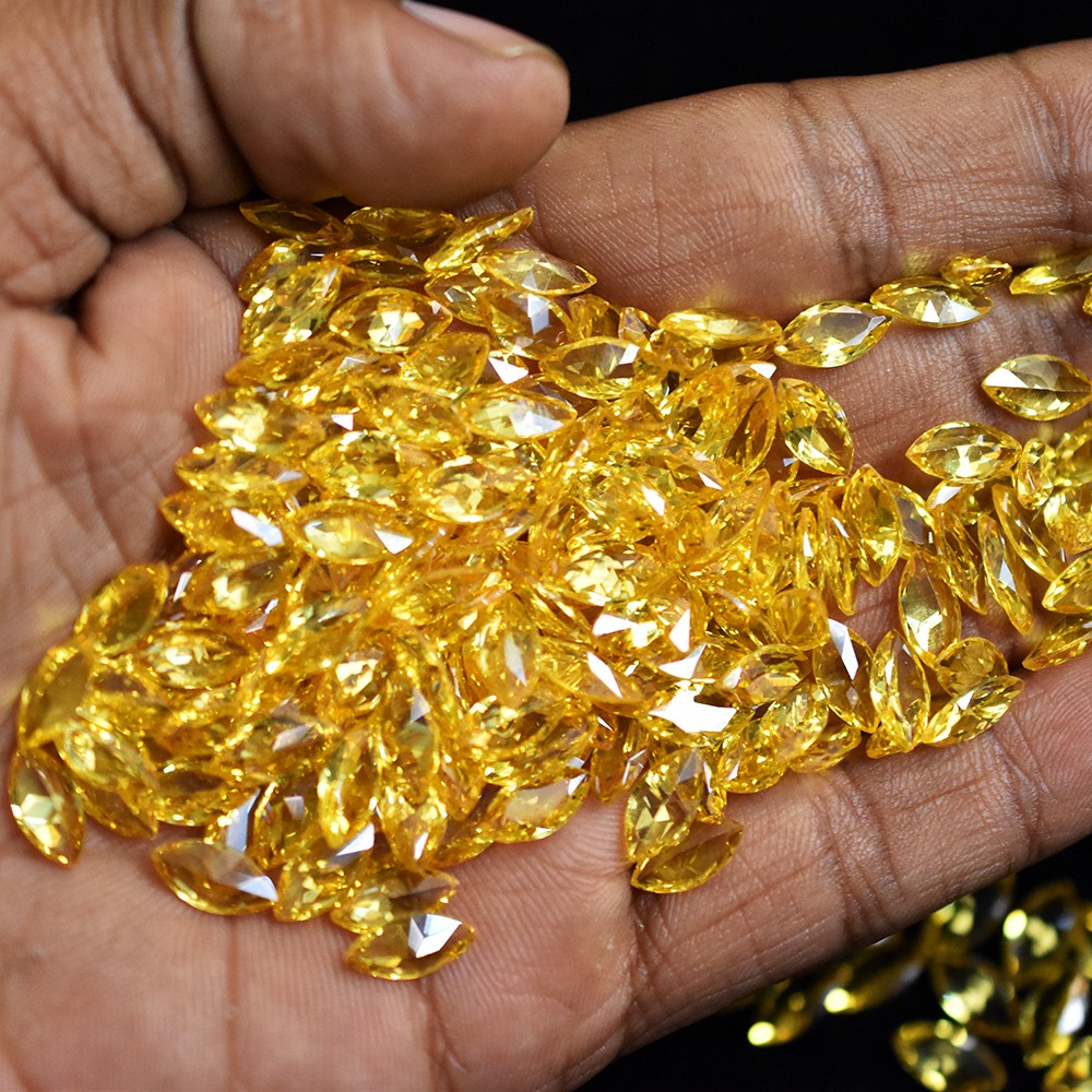 10×5 mm 2.40 Ct NATURAL Yellow Sapphire Flawless Marquise Cut Certified Gemstone
