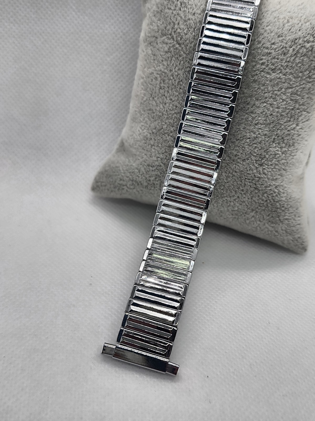 Vintage NOS Brite 17-21mm Adj End Base Metal Top Cap Expansion Watch Band