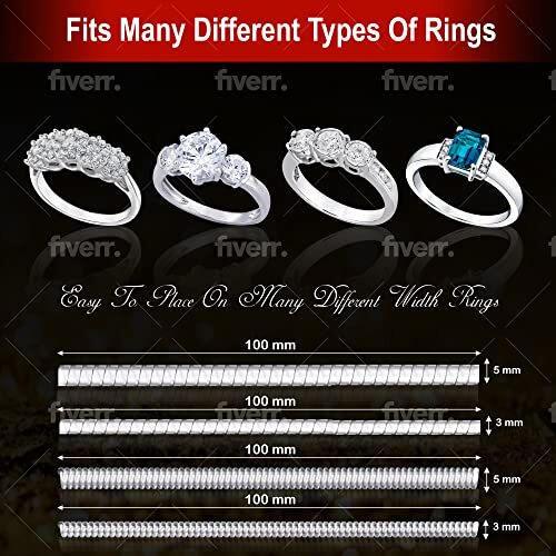 Ring Sizer Adjuster for Loose Rings – 20 Pack with 4 Sizes for Different Band