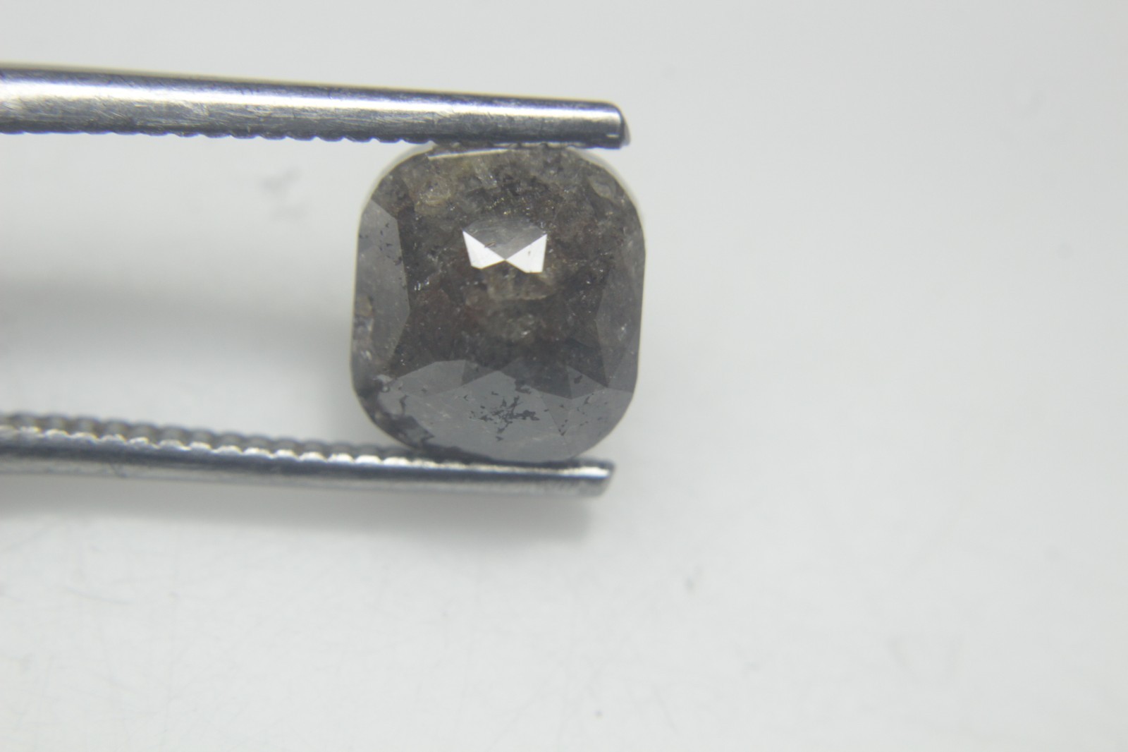 3.58Cts Checker Rose Cut Diamond Brown Cushion Cut 9.05×8.33×4.94 MM
