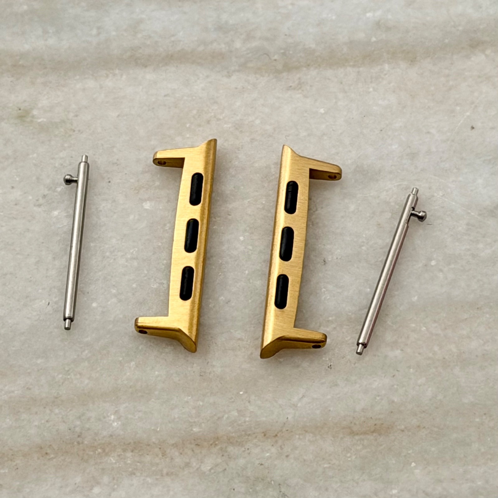 Apple Watch Band Connectors, 24mm Strap Adapters, Stainless Steel, Gold, Silver