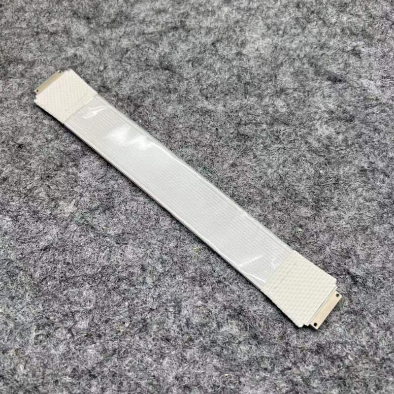 Fits Rich ard Mi lle RM67 01 02 S M L Size White Black Elastic Watch Strap