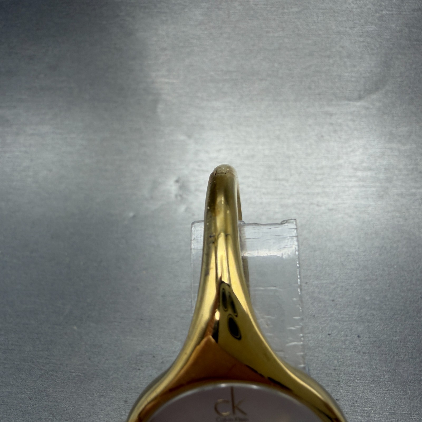 Calvin Klein Watch Women 30mm Silver Dial Gold Tone Bangle Round K3131 New Batt