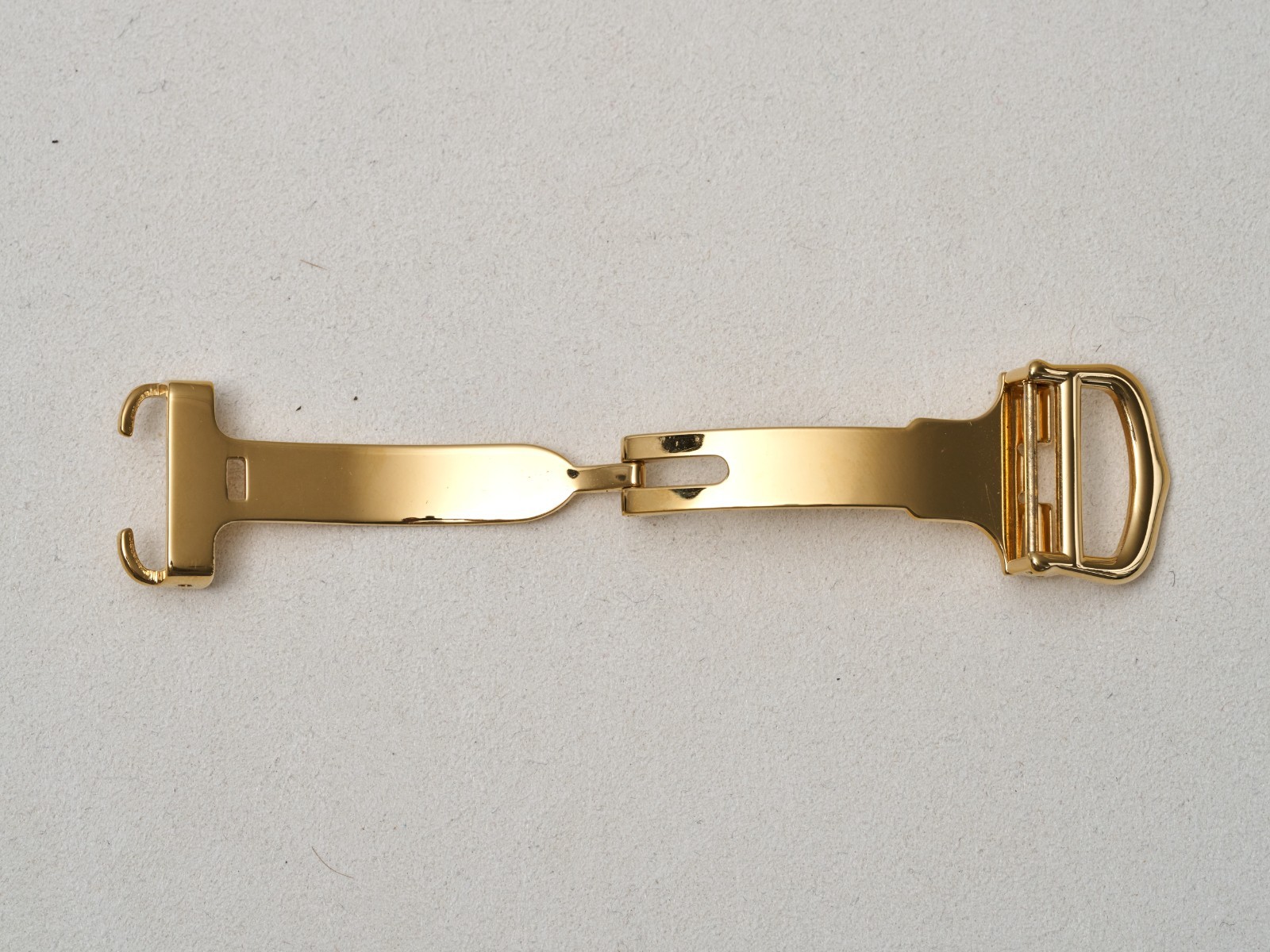 Cartier Deployment Buckle Clasp 16mm Fold Over Gold Plated Stainless Steel Must