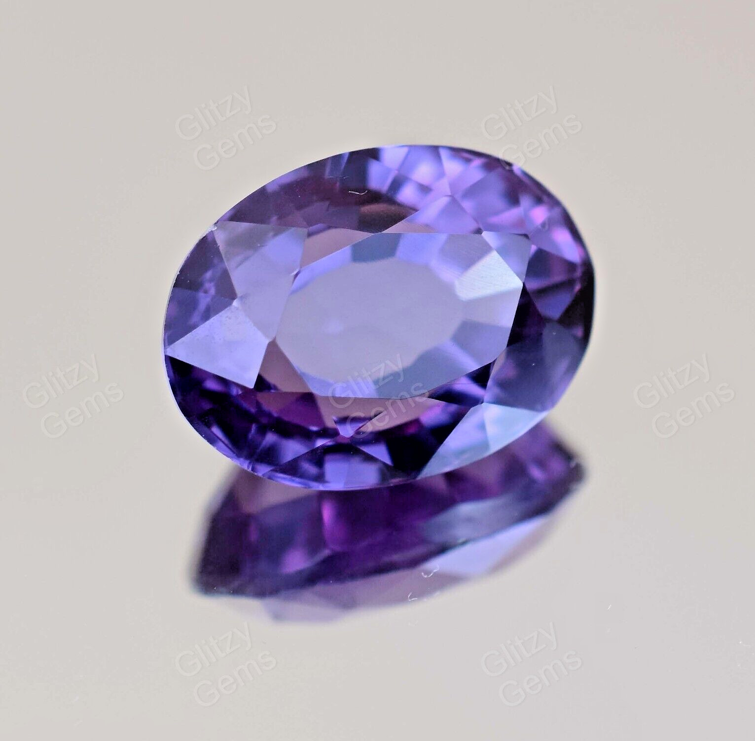 Natural Gray-Purple Cordierite 12.00 Ct Oval Certified Sri Lanka Loose Gemstone