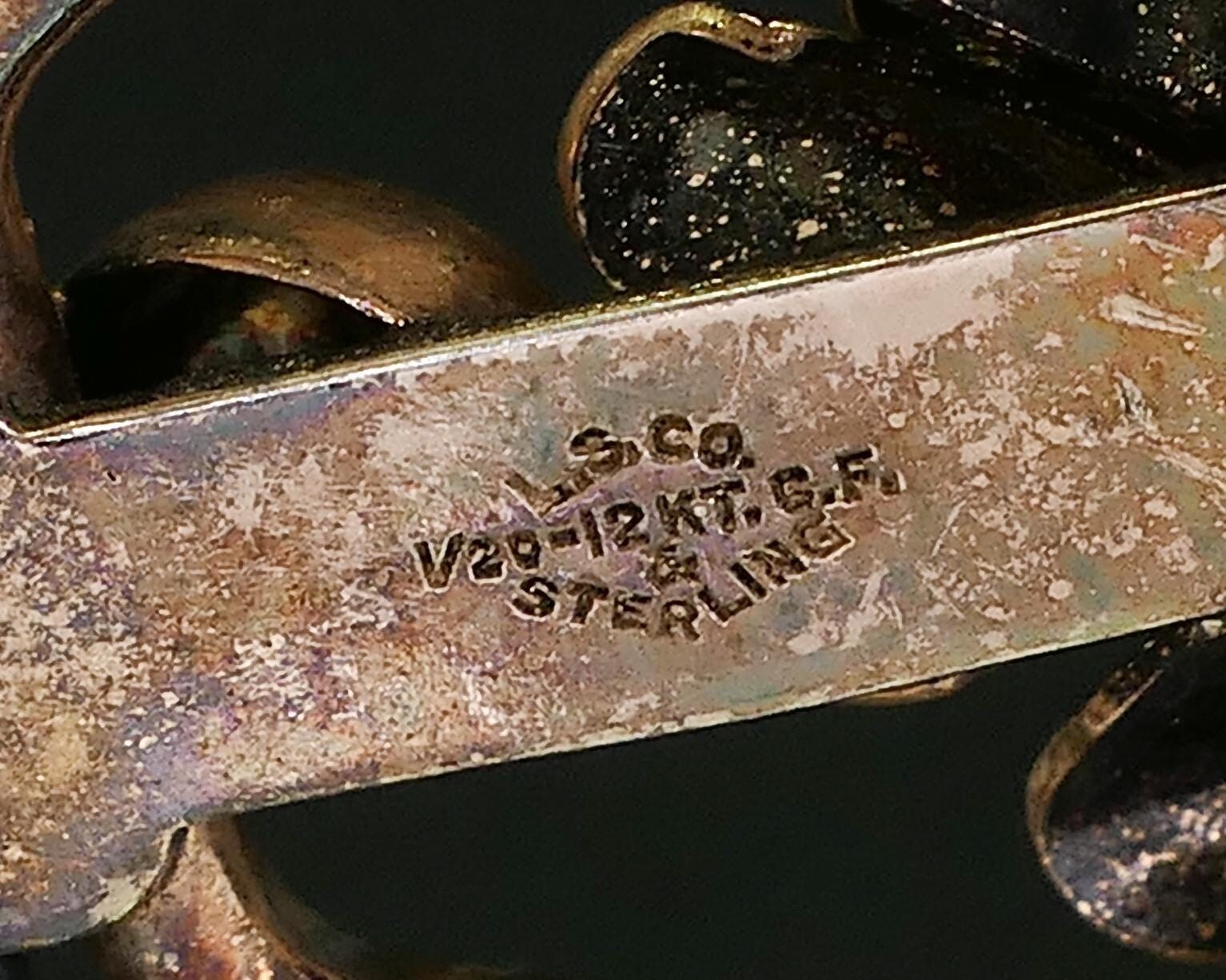 Vintage Lustern 1/20 12K GF on Sterling Expandable Flower Sweetheart Bracelet