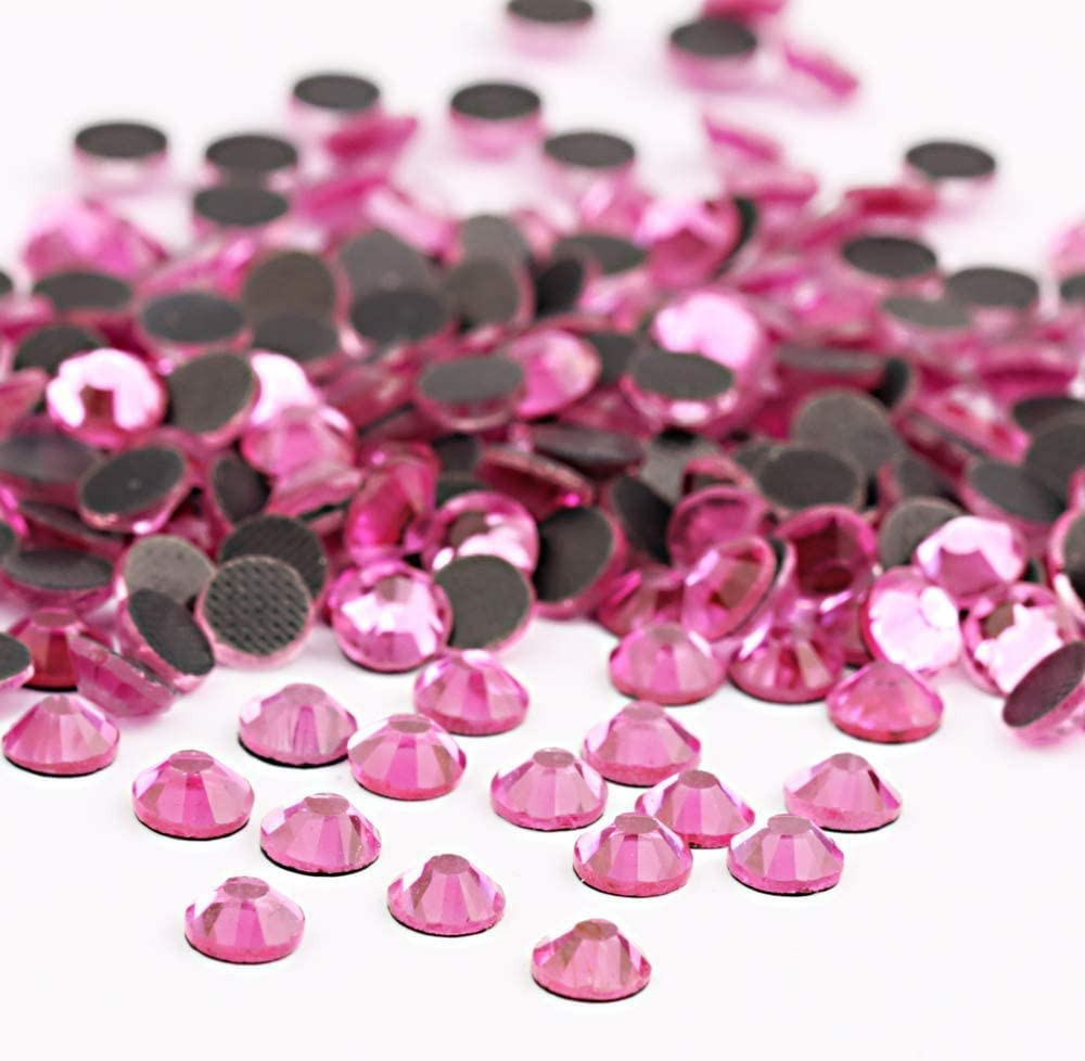 Crystal Hotfix Rhinestone,Machine Cut Stone 1440Pcs/Pkg (Dk.Pink,Ss16/4Mm)