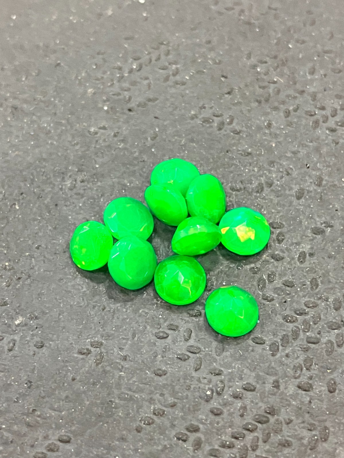 AAA Natural Ethiopian Green Fire Opal Round Cut Loose Gemstone For All Jewelry