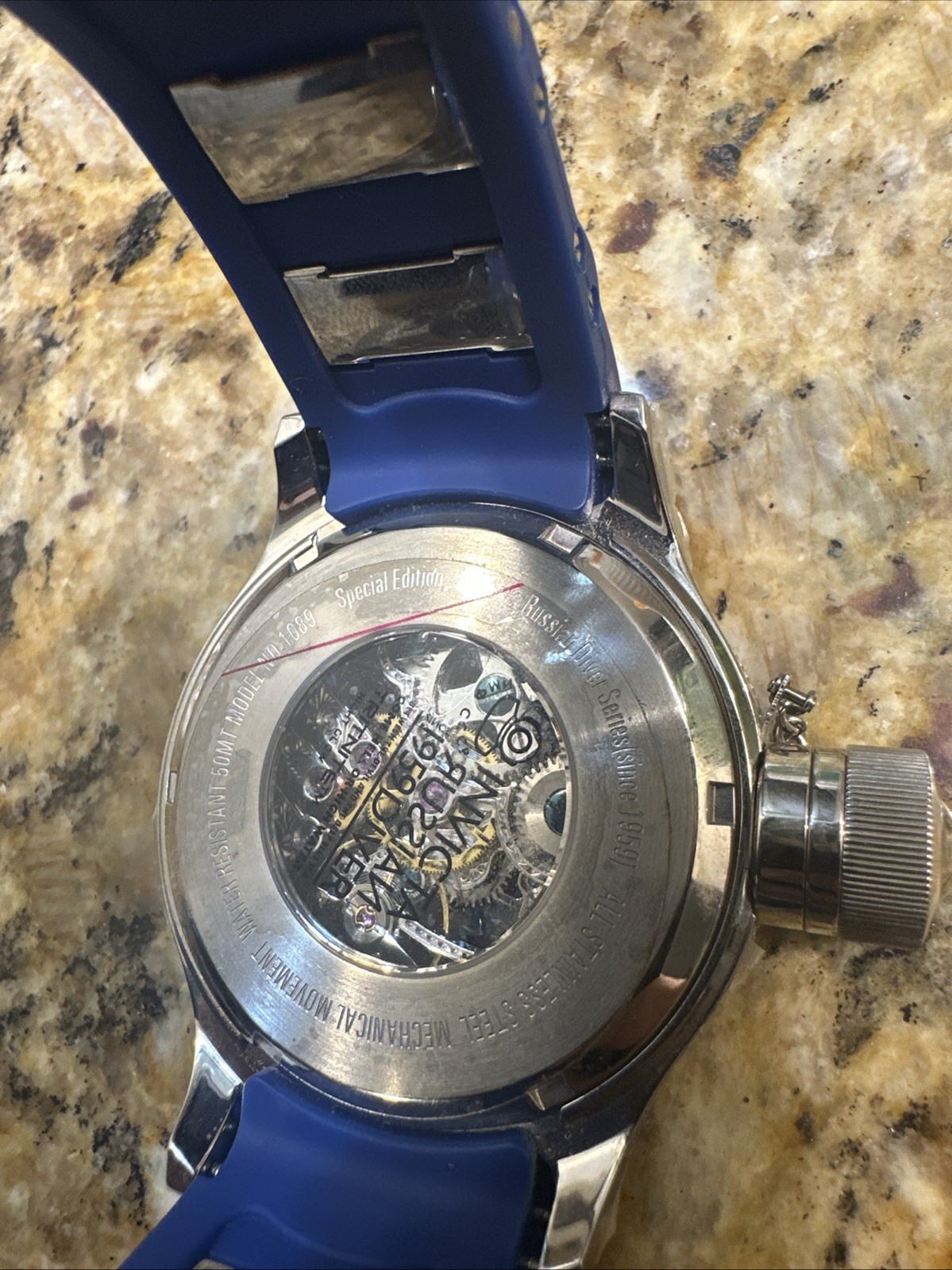 52mm Blue & Slvrtn | 50-Yr Special Anniv |RUSSIAN DIVER Mechanical Invicta Watch