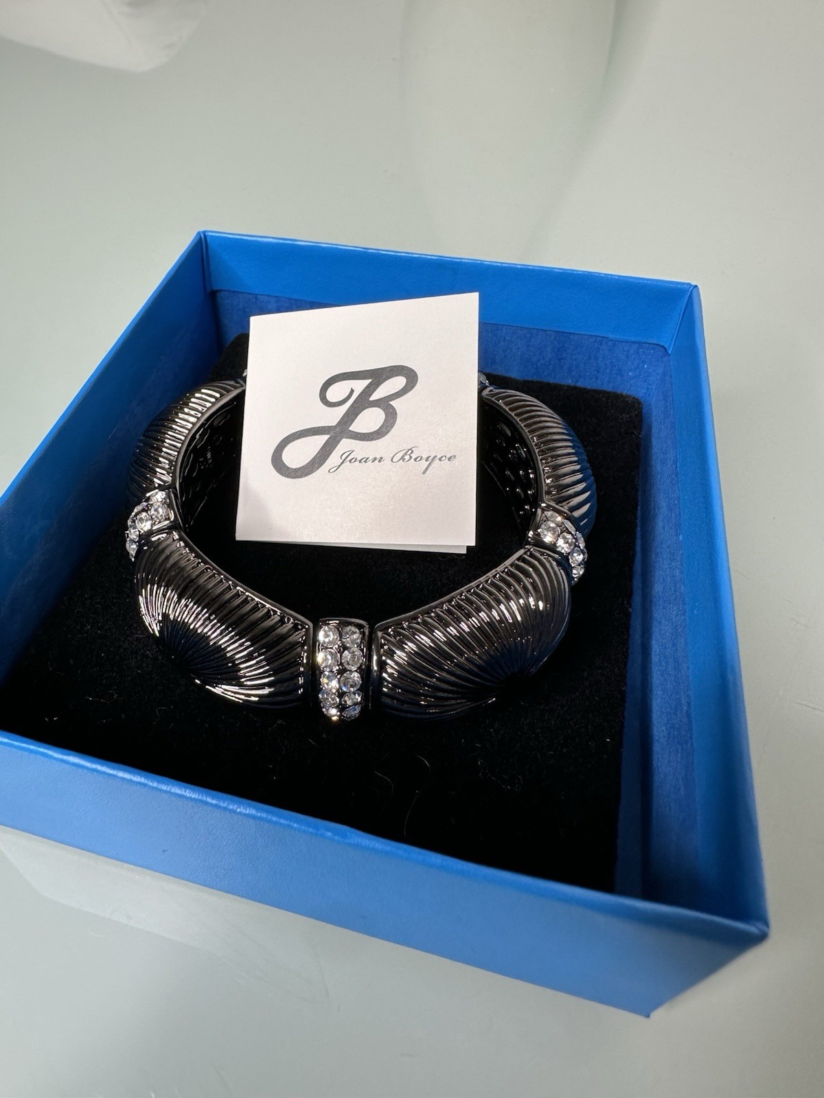 Joan Boyce Bracelet Black with Crystal. New