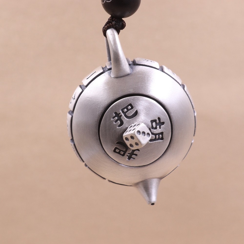 Solid S999 Fine Silver Carved Wealth Mahjong Win Tea Pot Pendant 25-26g 38*28mm