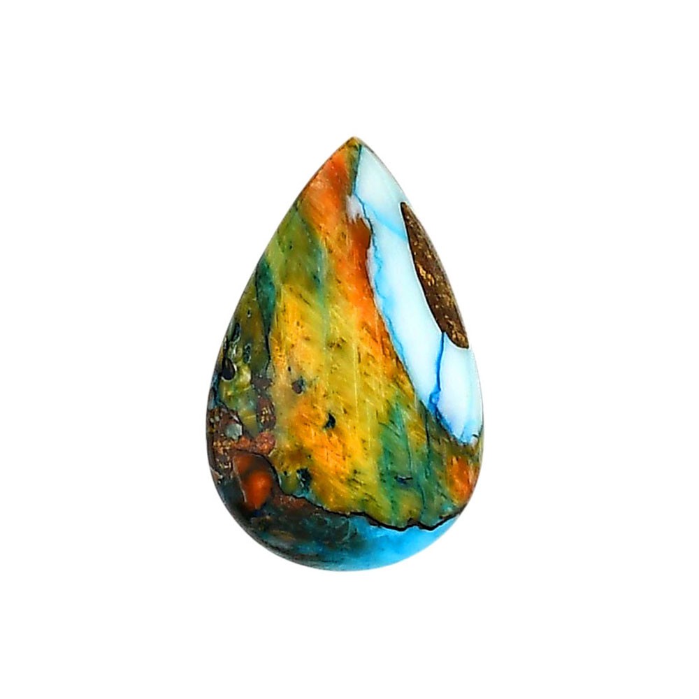 Spiny Oyster Turquoise 15.5×14.1×4.3 mm Pear Shape Polished Gemstone LS87-06272