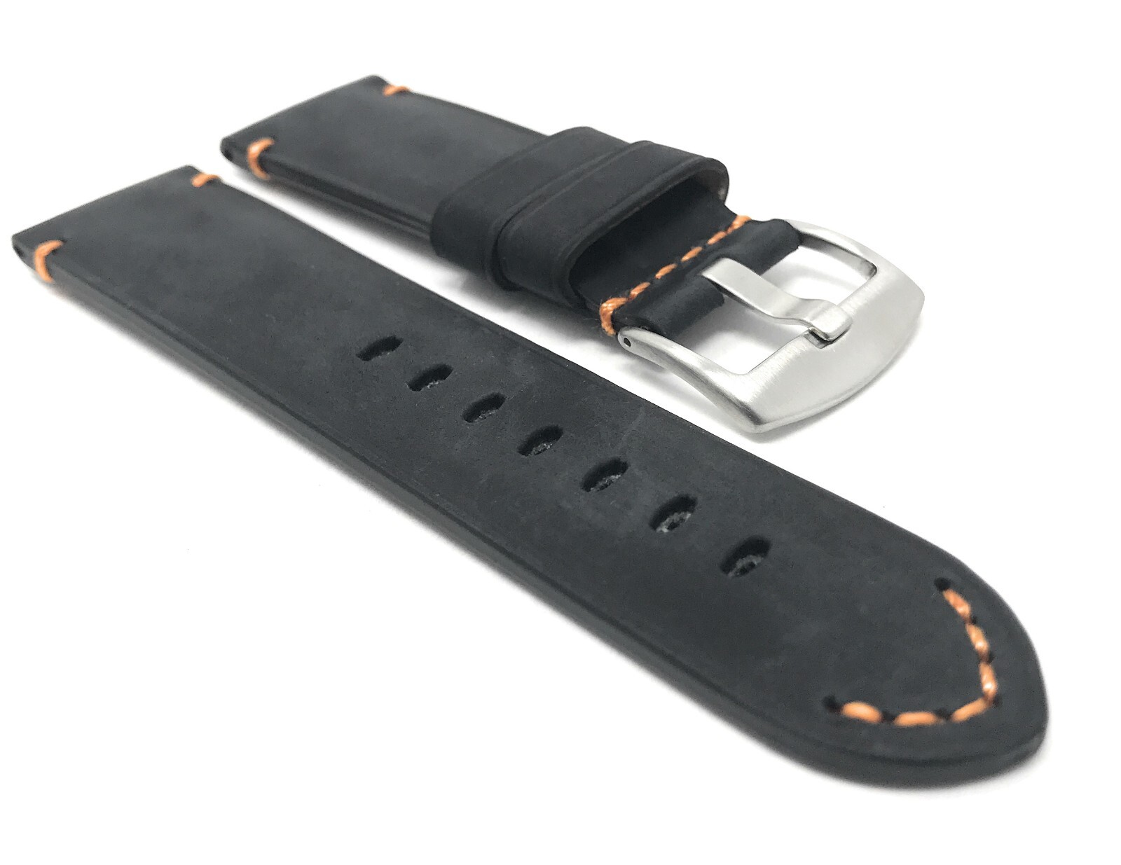 24mm Leather Watch Band Strap for Armand Nicolet JH9, Melrose SH5, S05-3