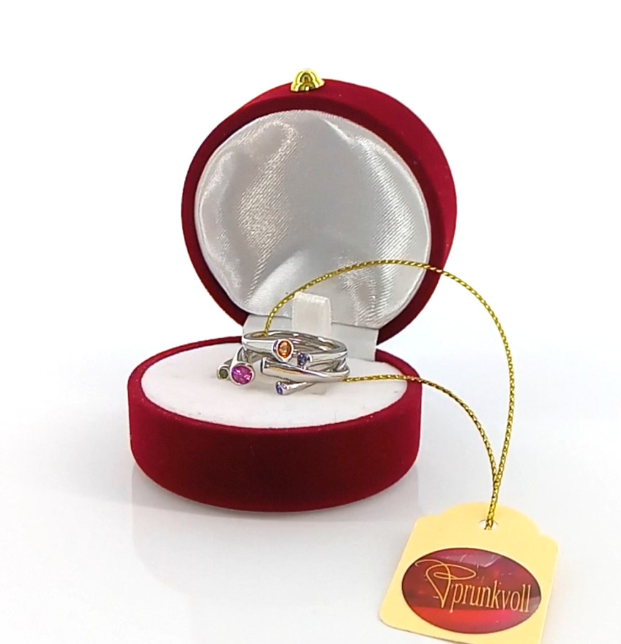 🔥🔥🔥Exquisite Sea Flower RING with Rhodolite, Tanzanite, Citrine & Peridot – Size 17