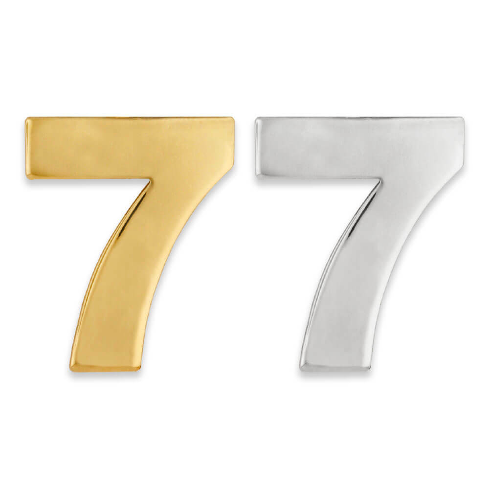 PinMarts Number Seven 7 Lapel Pin Anniversary Birthday Number Jewelry