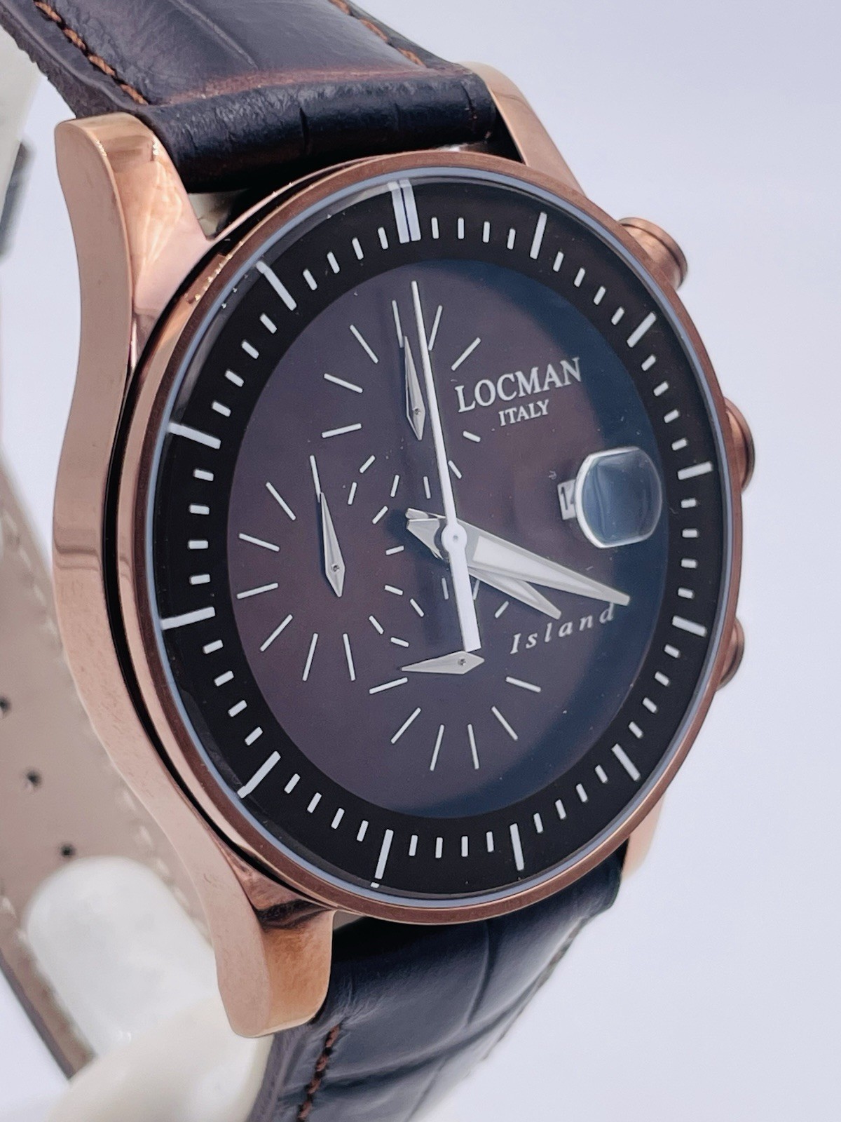 Locman Island Chrono Rubber/Titanium 40mm Watch 620BBNIPL/375 Hot Discount New