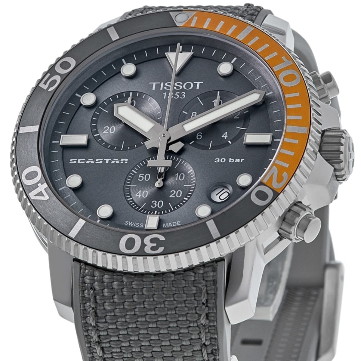 Tissot Seastar 1000 Chronograph Grey Dial Canvas Strap T120.417.17.081.01