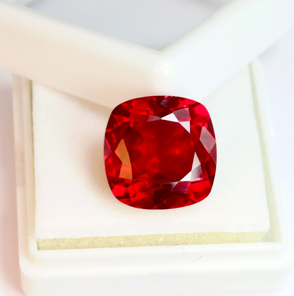 Natural Red Ruby 7.20 Ct Cushion Shape Certified Loose Faceted Gemstone